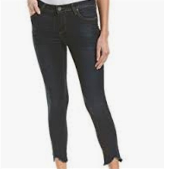 Kut from the Kloth Denim - Kut from the Kloth Faded Black Frayed Ankle Jeans